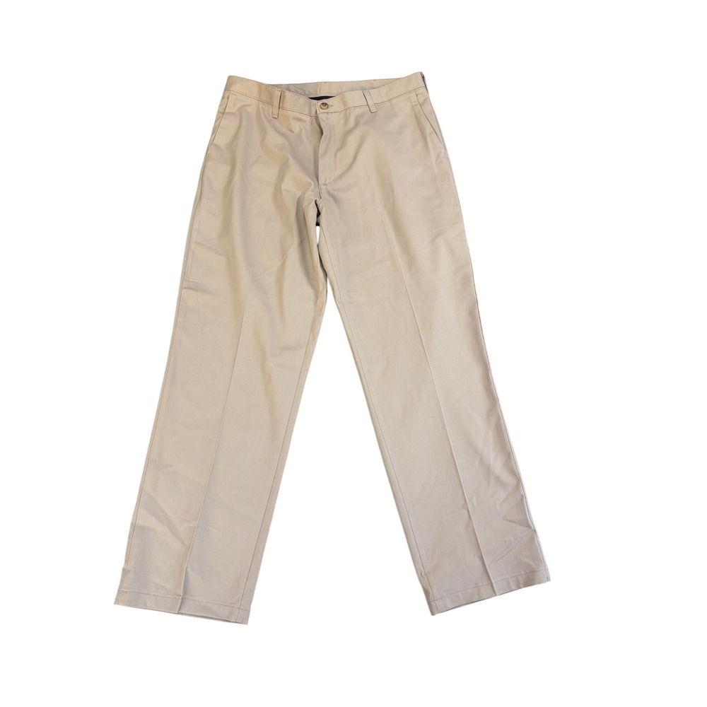 Lee Mens Stain Resist Relaxed Fit Khaki Chino Pants 38x32 Beige Cotton NEW